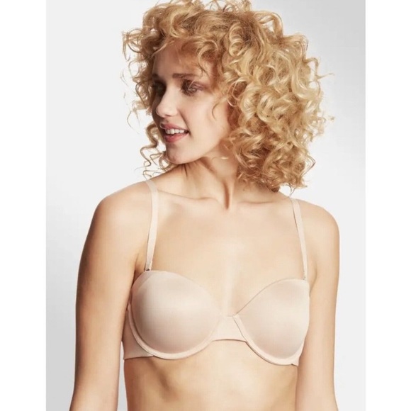 Maidenform Beige smooth finish Lightly Lined Underwire Bra 38DD 38E convertible - Picture 10 of 10